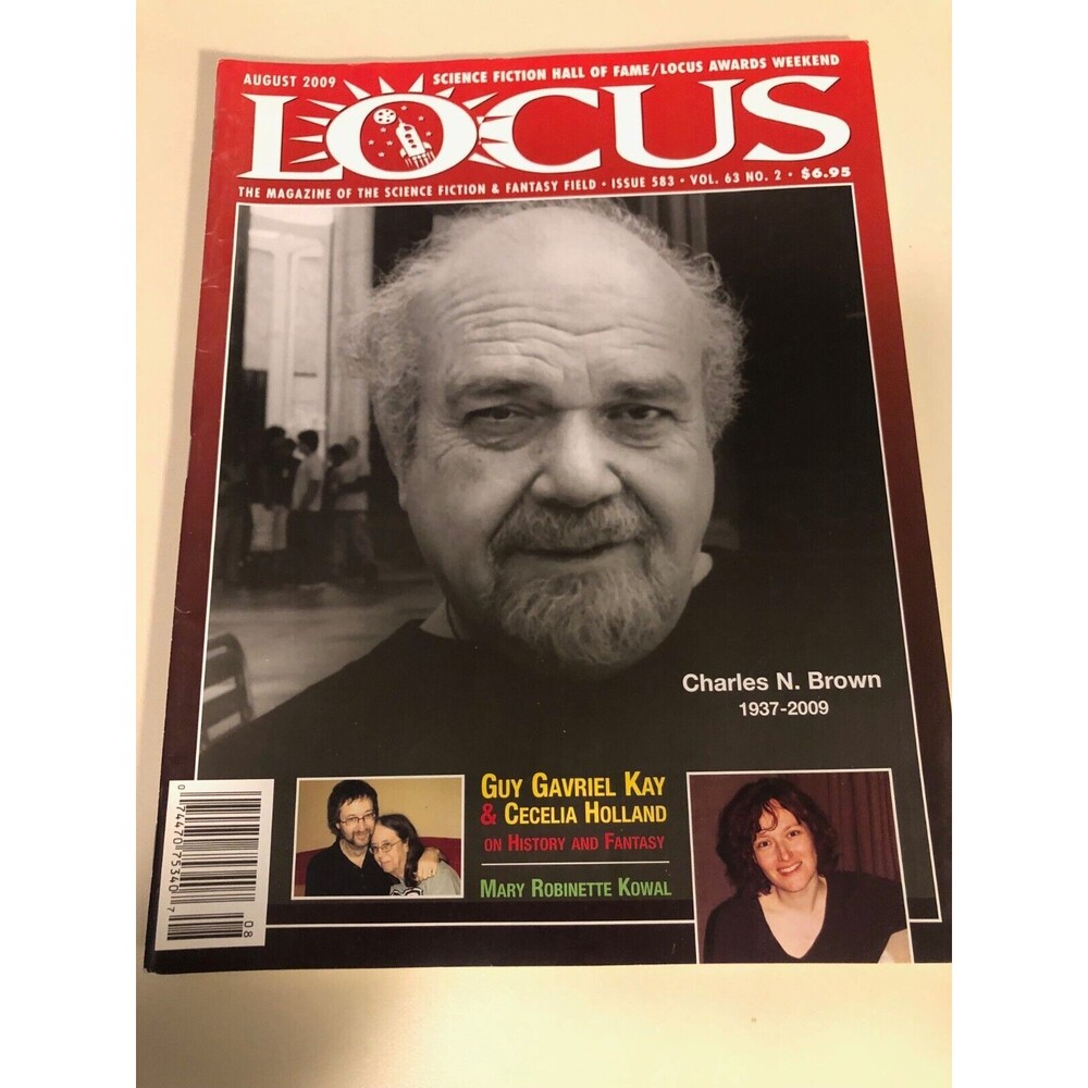 Locus Magazine Issue #583 Aug 2009 Charles N Brown Guy Gavriel Kay Fantasy